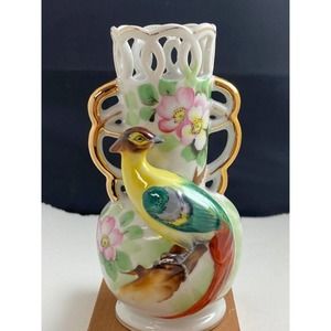 Vintage Occupied Japan Pheasant bird vase